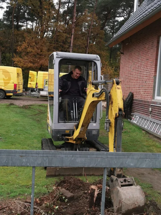 Arbeiten mit dem Minibagger