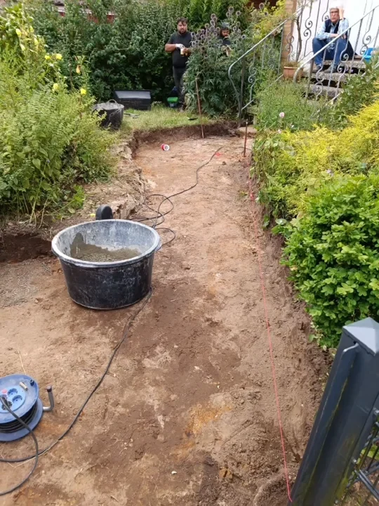 Vorbereitung einer Gartenfläche