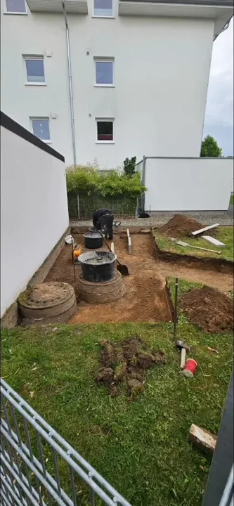Pflasterarbeiten am Wohnhaus