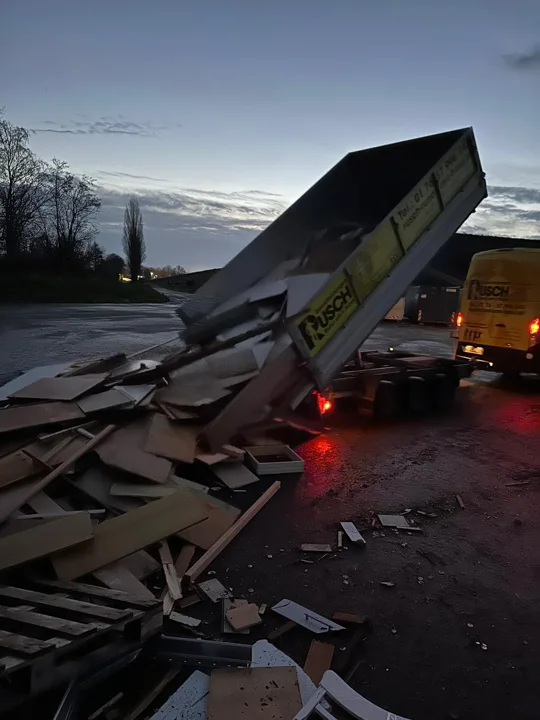 Entladen am Einsatzort