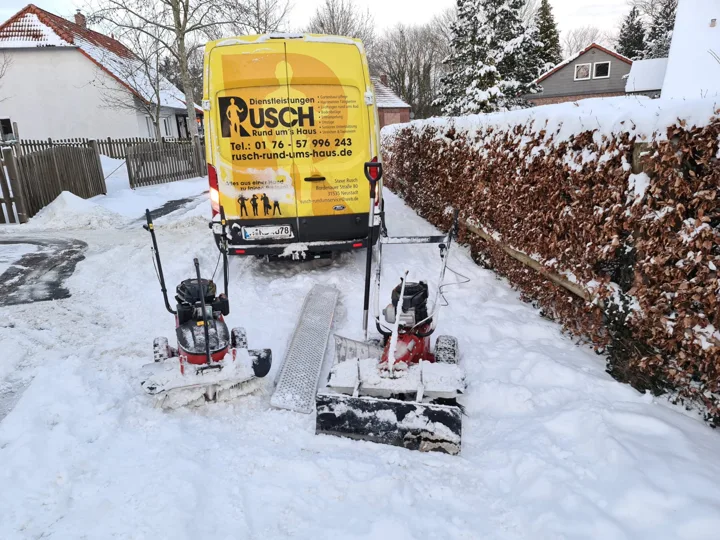 Räumgeräte im Einsatz